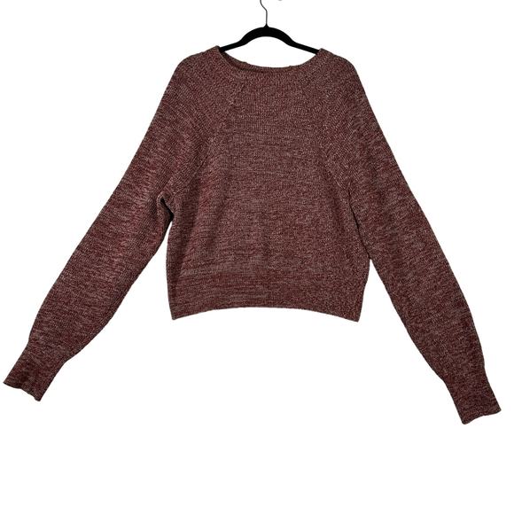Free People Too Good Ribbed Trim Red Pullover Sweater Sz M Cottagecore Festival - Picture 1 of 5